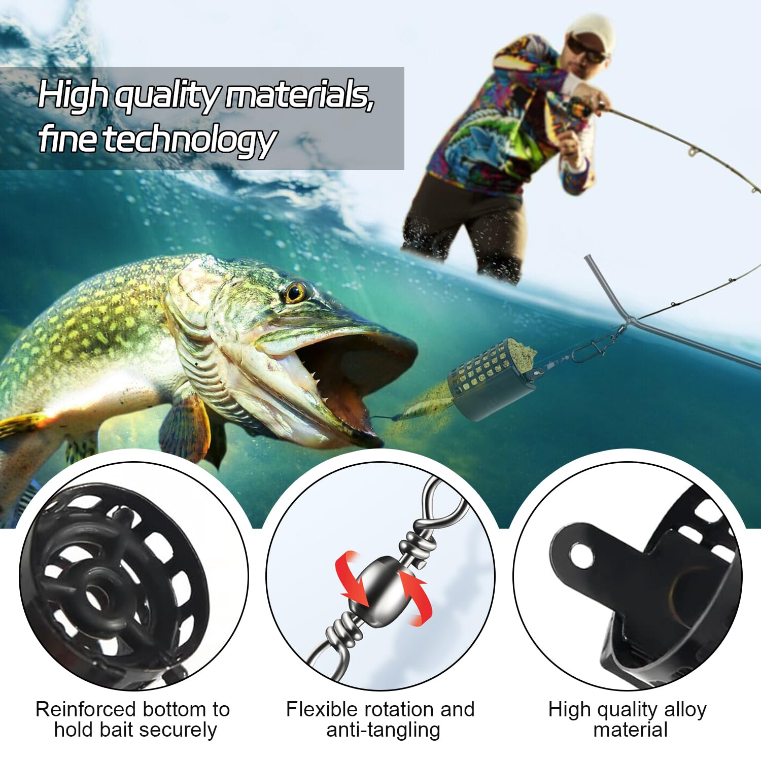 ESCA DA PESCA Carpa Alimentatore Gabbia Affondatore Trappola Esca Da Pesca Carpa Alimentatore Gabbia Affondatore Trappola 364743479630