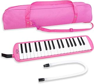keepdrum Melódica rosa 37 teclas con estuche
