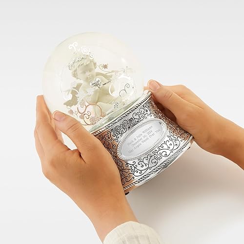 Miniatura 3 de THINGS REMEMBERED Globo de nieve musical de querubín grabado personalizado hecho con amor (personalización gratuita)