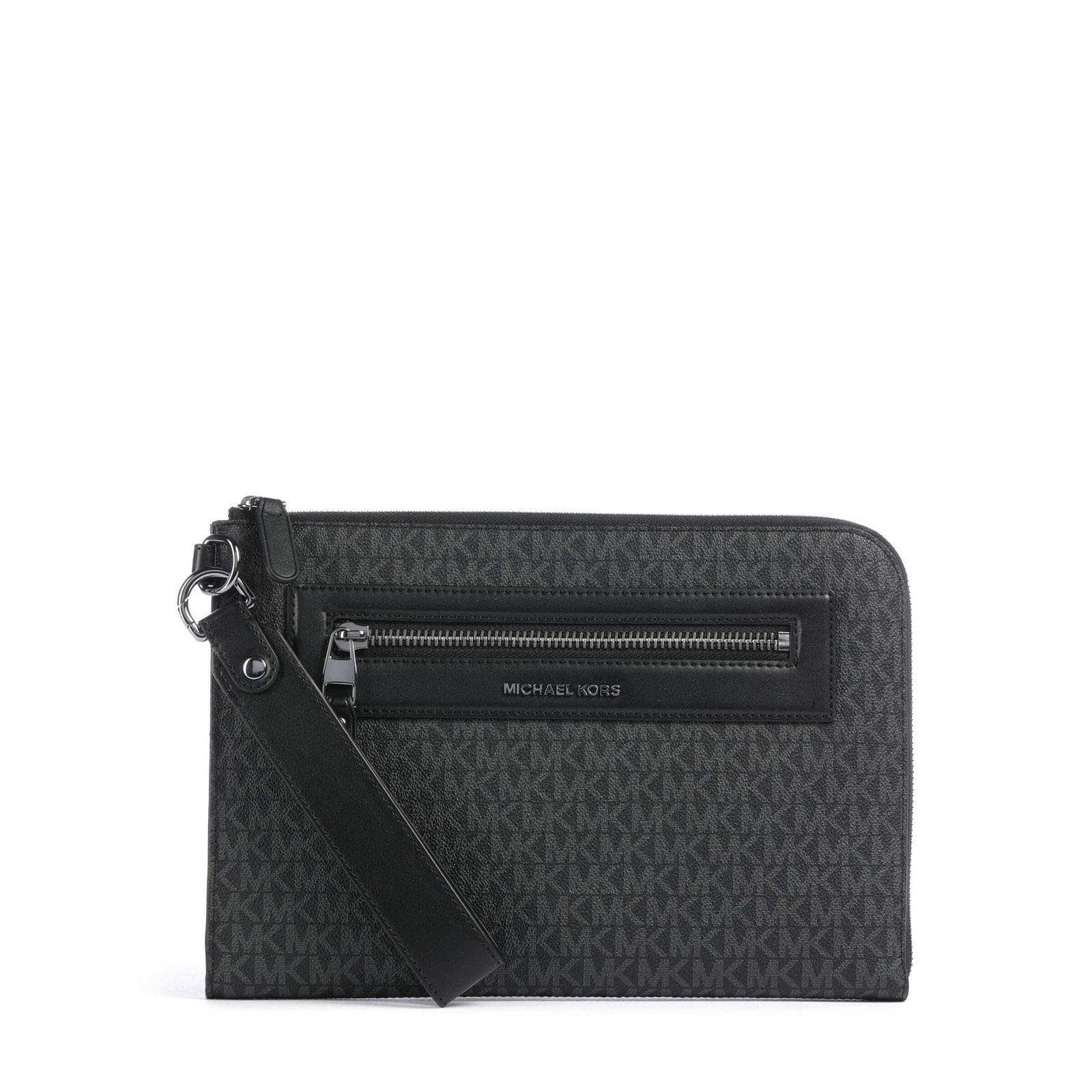 Michael Kors Pochette con cinturino da polso logo MK Jet Set Nero