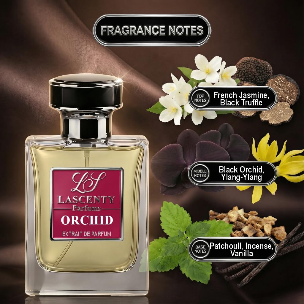 ORCHID Inspired by Black Orchid, Deep Floral Amber Perfume for Women, Long Lasting Intense Fragrance with Strong High Projection, 50 ml EDP - Image 2