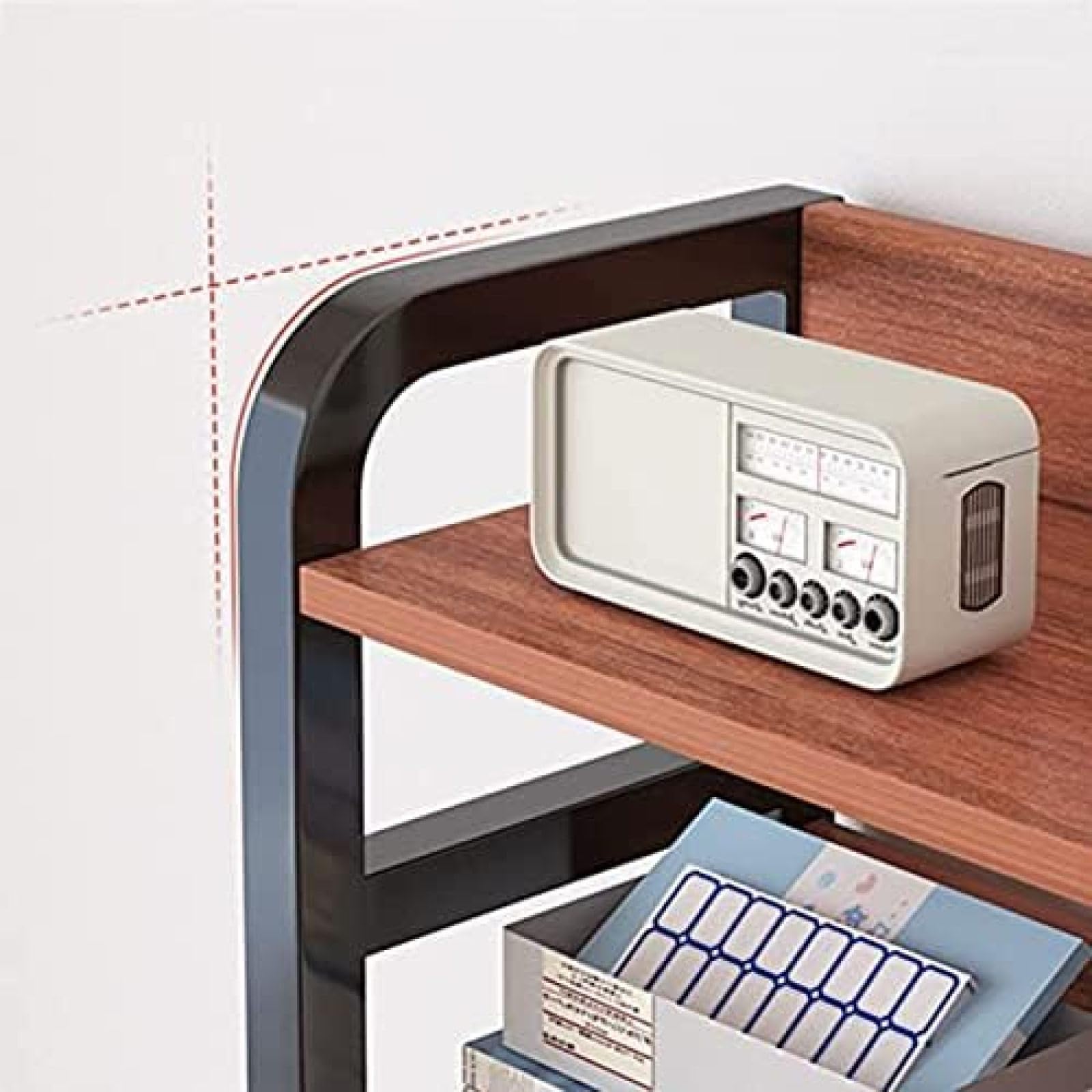 DIE Organizzatore Da Scrivania Scaffale Portaoggetti Per Ufficio - Libreria Da Scrivania Piccola, Scaffale Da Appoggio Hutch A 2 Livelli, Organizzatore Di Mensole Da Scrivania Regolabili, Per Attacco