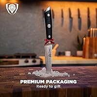 Vista 7 de DALSTRONG, cuchillo de pelar - serie Gladiator - acero alemán de alto carbono - 3.75 pulgadas.