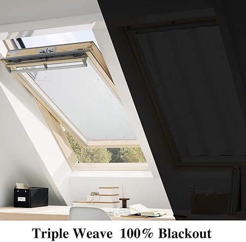 Miniatura 2 de StangH Cortinas 100 % opacas, cortina portátil para habitación con ventosas para dormitorio, bloqueo de luz temporal con aislamiento térmico para