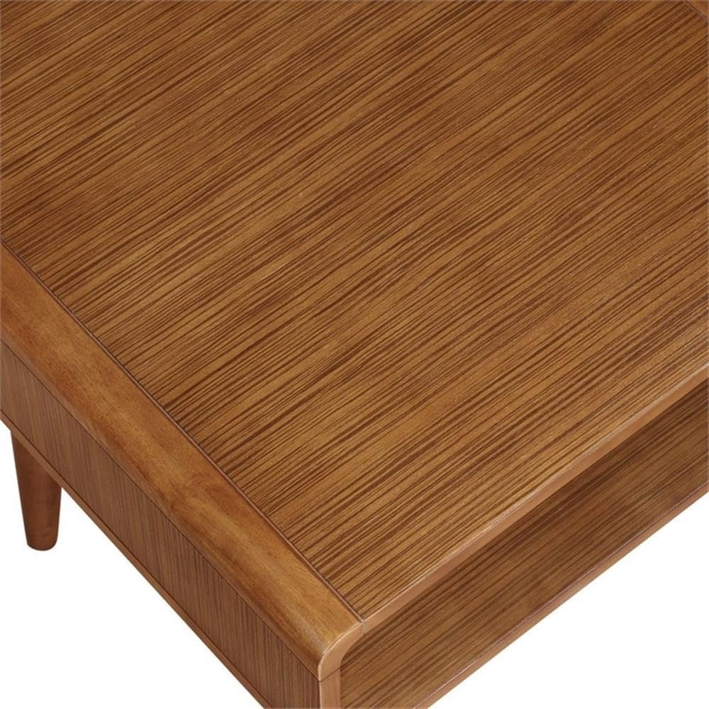 Boraam Zebra Series Alborg End Table, Rich Walnut