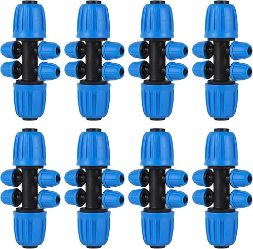 Miniatura 8 de 10 piezas de accesorios de riego por goteo de 90 grados con codo de 1/2 pulgada (1/2" ID x 0.640" DE), conectores de codo barbados de 90 grados