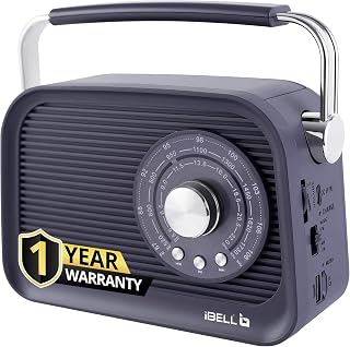 iBELL FM770BT Portable FM Radio with Bluetooth Speaker, AM/FM/SW 3-Band Tuner, USB & Micro TF Slot, MP3 Playback, Recharge... Price In India