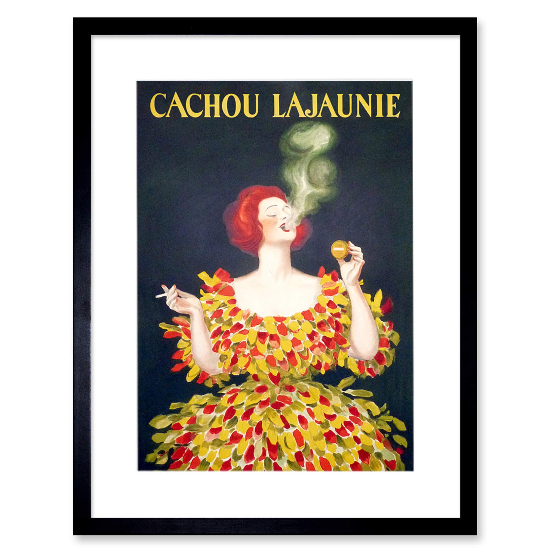 Wee Blue Coo Cachou La Jaunie Vintage Advert Artwork Framed Wall Art Print 12X16 Inch
