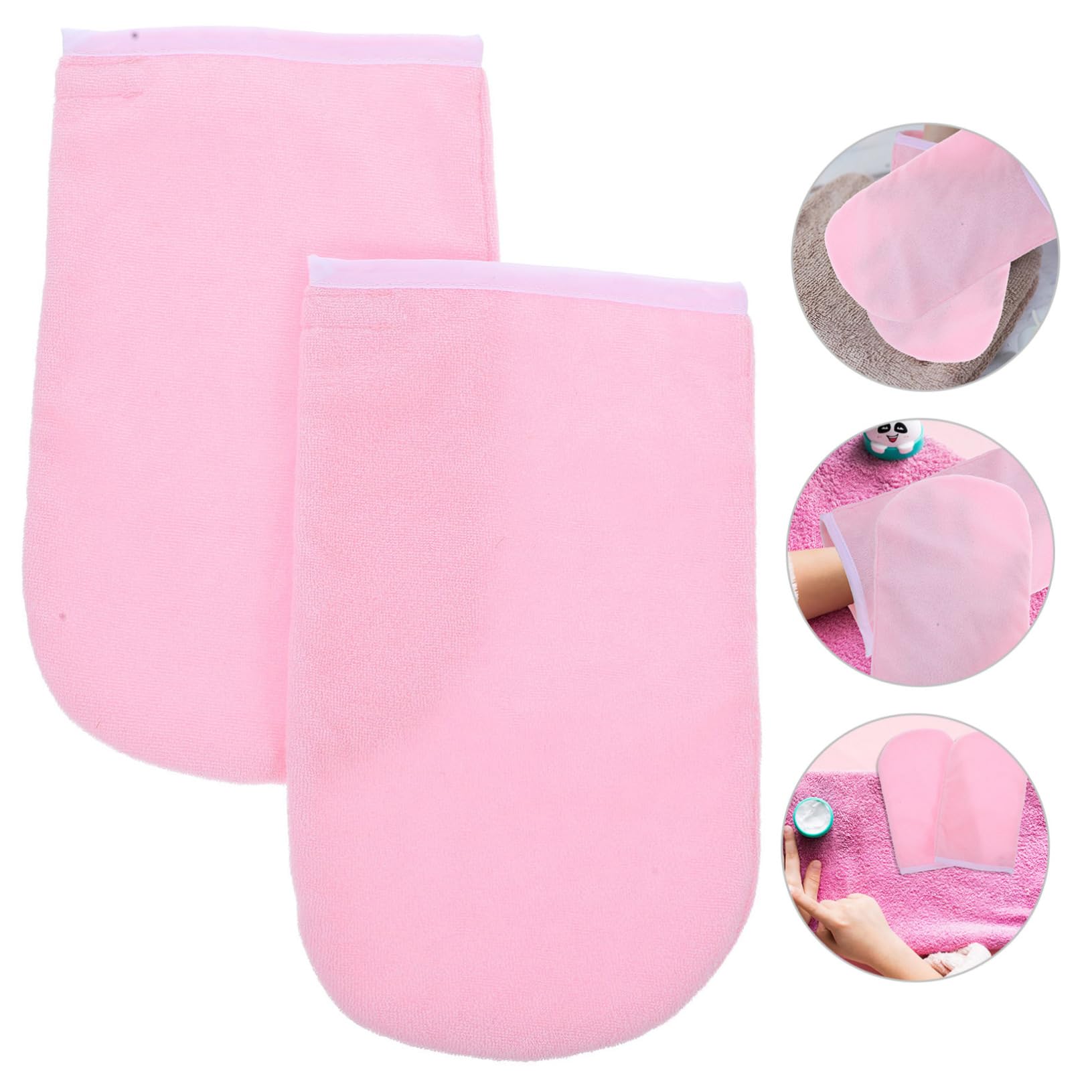 Healeved 5paare Paraffinwachs-handschuhe Für Frauen Feuchtigkeitsspendende Spa-handschuhe Komfortable Und Tragbare Wax-mitten Für Handpflege Für Trockene Haut Mit Weißem Rand
