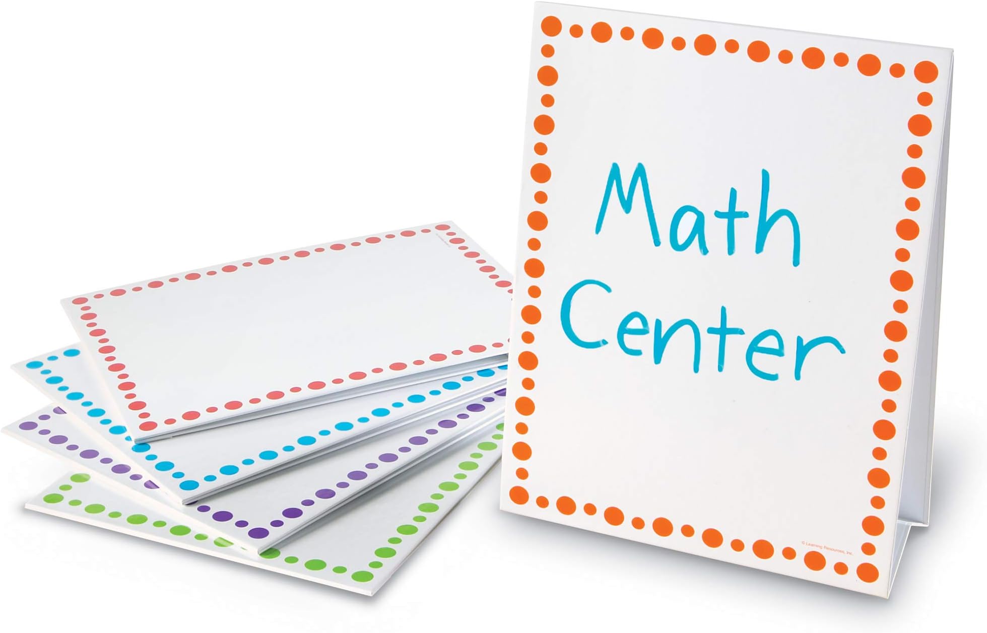 Learning Resources Write & Wipe Center Signs, Set of 5,9 L x 12 W in