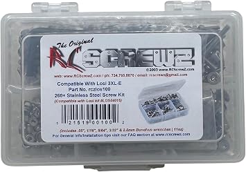 RCScrewZ Stainless Steel Screw Kit los100 Compatible with Team Losi LST 3XL-E LOS04015
