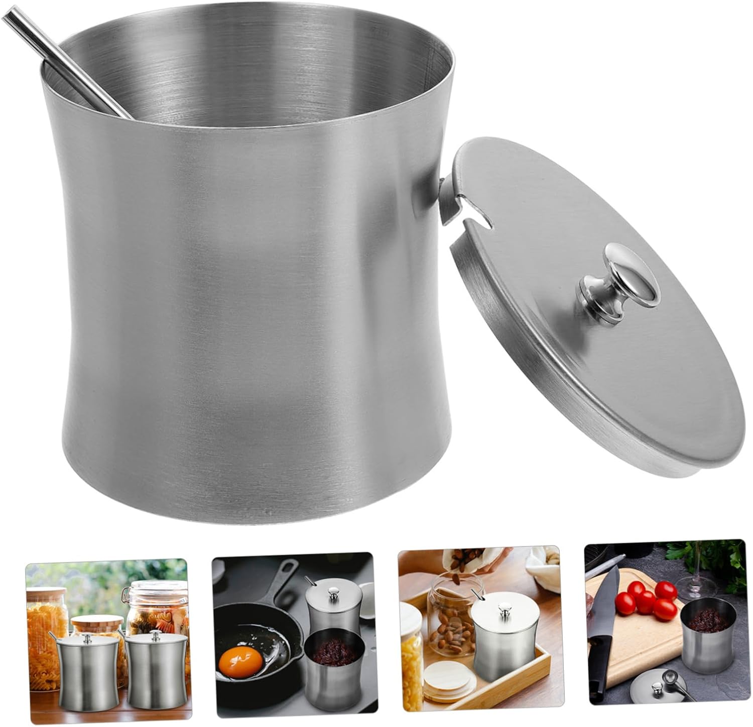 Easy Cleaning Spice Pot Stainless Steel Condiment Pot for Home Restaurant Kitchens