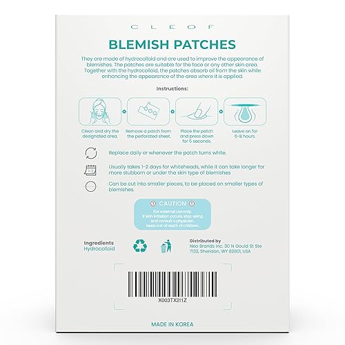 Miniatura 7 de Parches hidrocoloides para espinillas (hechos en Corea) elegibles para FSAHSA, veganos, hipoalergénicos, sin crueldad animal, calcomanías para el
