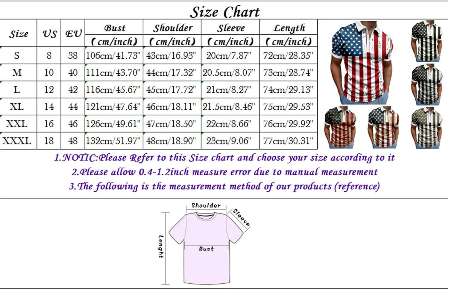 Vista 5 de EELHOE Men's Independence Day Shirt Graphic Patriotic Fashionable Short Sleeve Lightweight Breathable Loose Fit Clothes