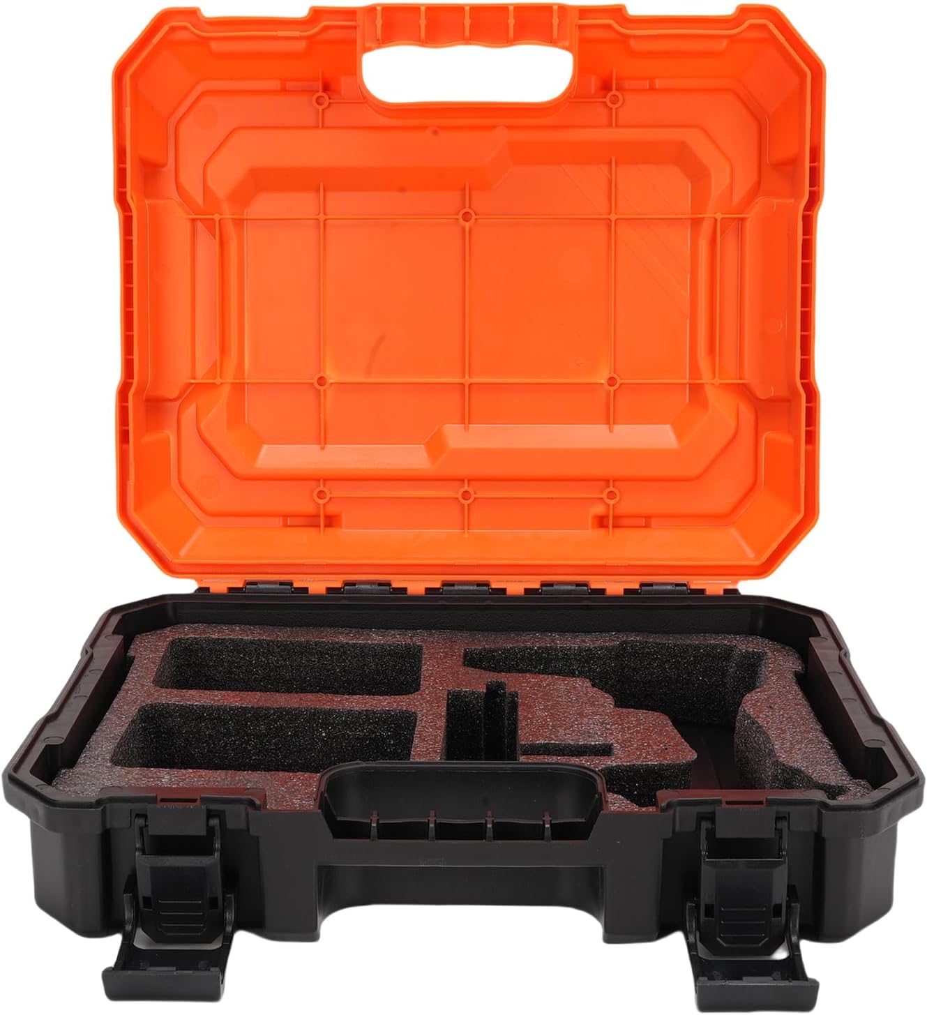 LiebeWH Cordless Power Tool Storage Box Secure Hard Travel Case with EVA Lining for Drill Driver Kit Organizer