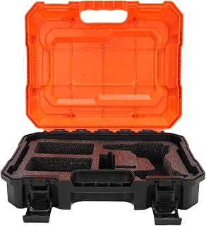 Cordless Drill Machine Storage Box, ABS Material, Shockproof Design, Holds Electric Drill Machine and Batteries for 18V-21V Drill Set