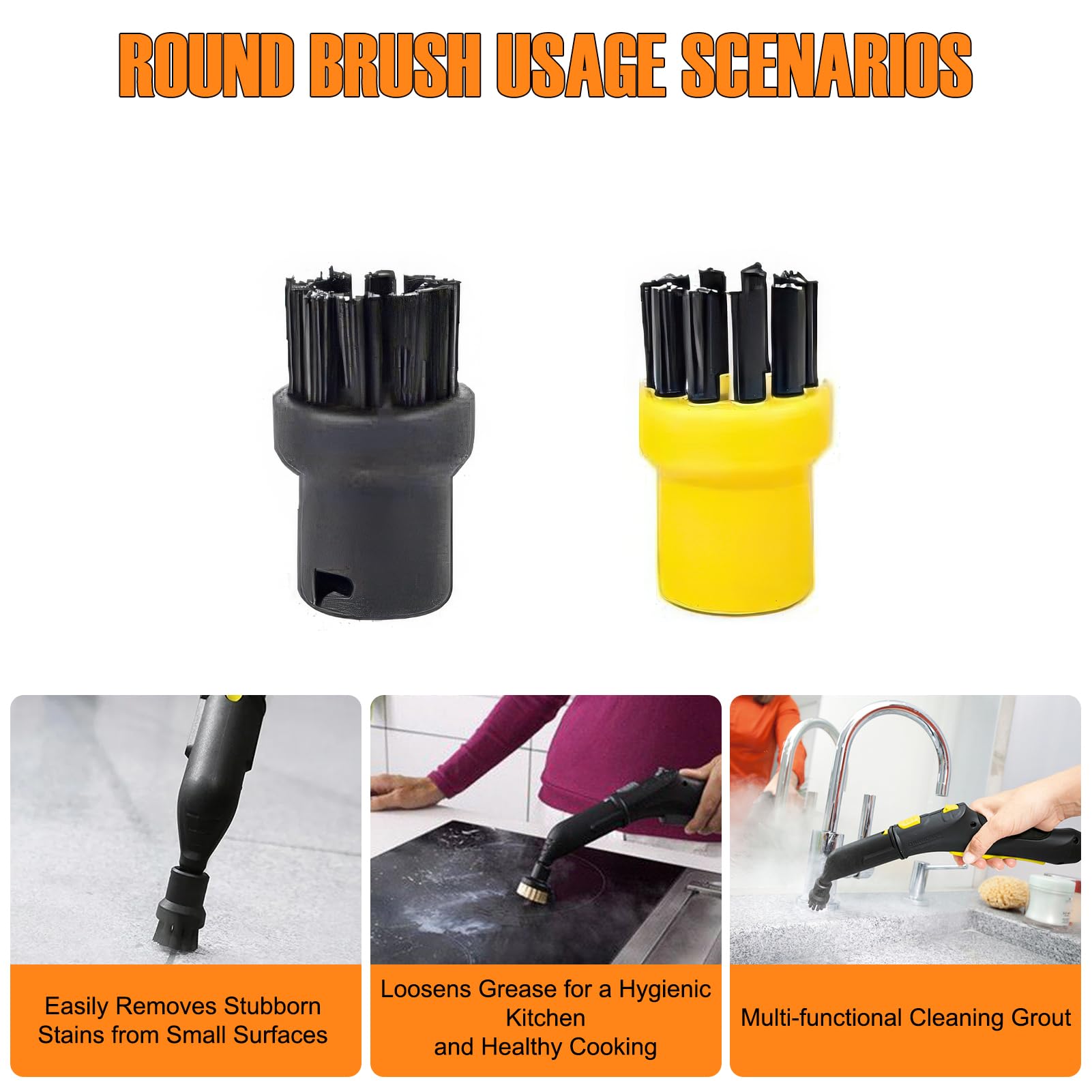 6er Set Rundbürsten Für Kärcher Dampfreiniger SC1 SC2 SC3 SC4 SC5 SC7 Ctk10 Dampfreinigungsburste 2 Groe Rundburstendusen 4 Kleine Rundburstendusen 76028271