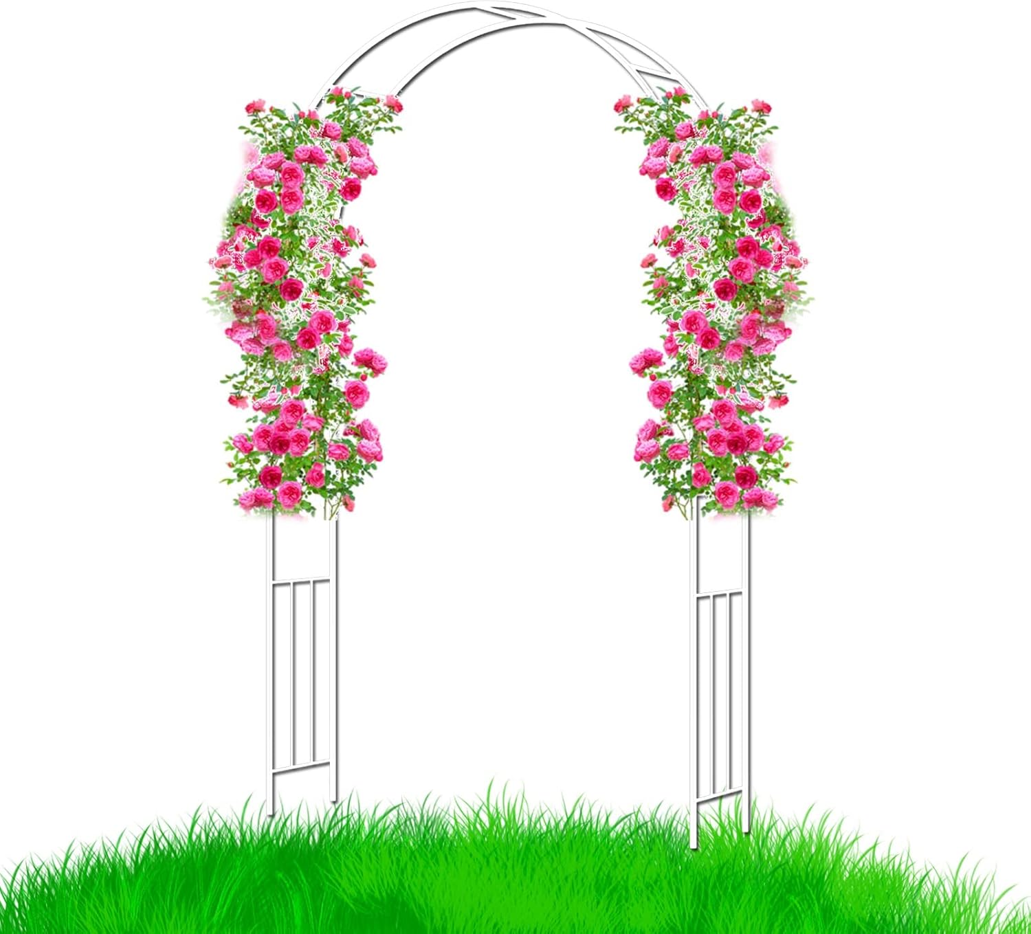 Metal Arch Heavy Duty, Rose Arch, Simple Garden Rose Holder, Galvanized Tube, Rose, Clematis, Rattan Trellis, Width 120/150/180/220/240/260/300cm (Color : Yellow, Size : 120x240x40cm)