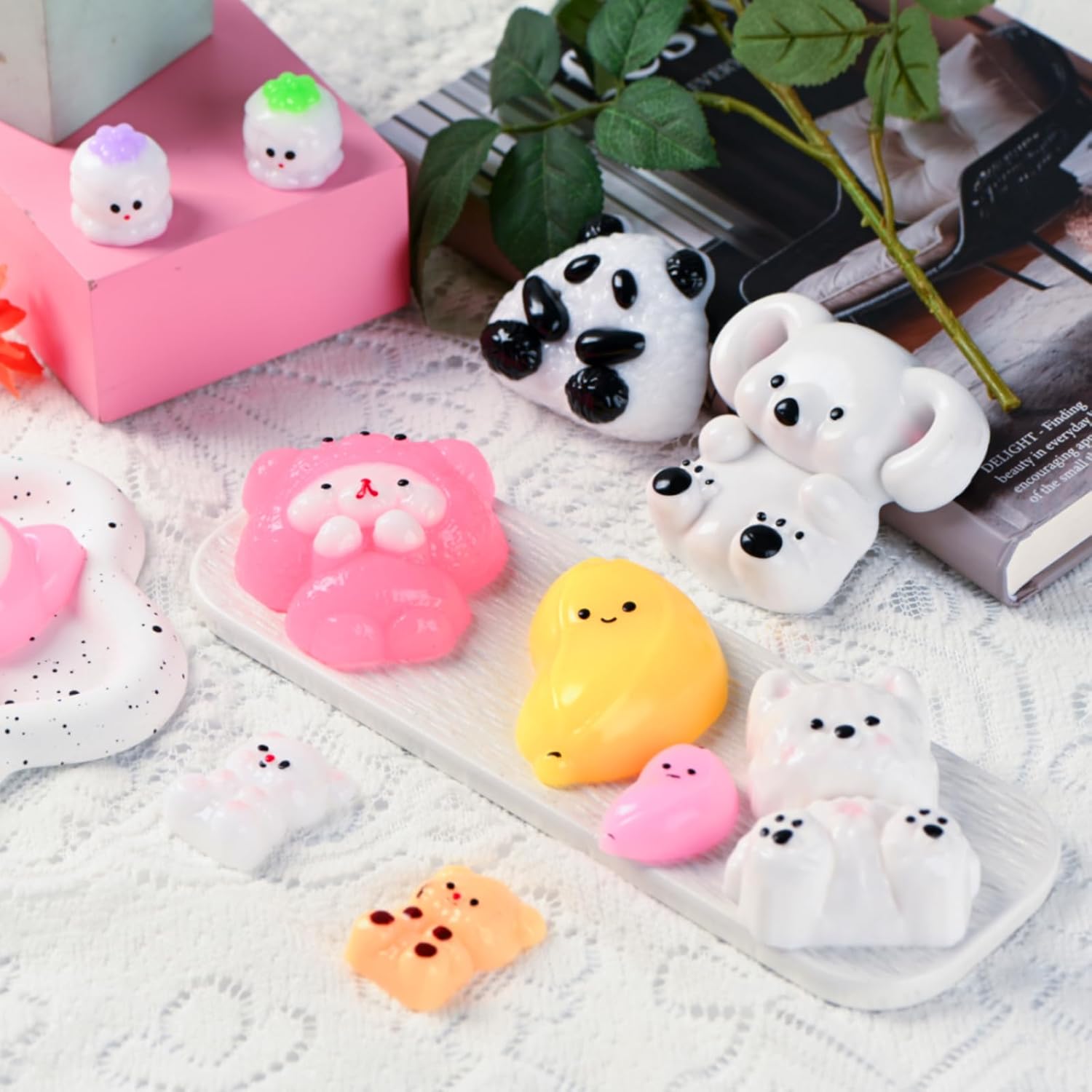 16 Pack Taba Squishy Toys, Mochi Squishies Stress Relief Fidget Toys for for Kids and Adults, Birthday Party Favors for Boys and Girls, Easter Gifts Easter Basket Stuffers Classroom Prizes