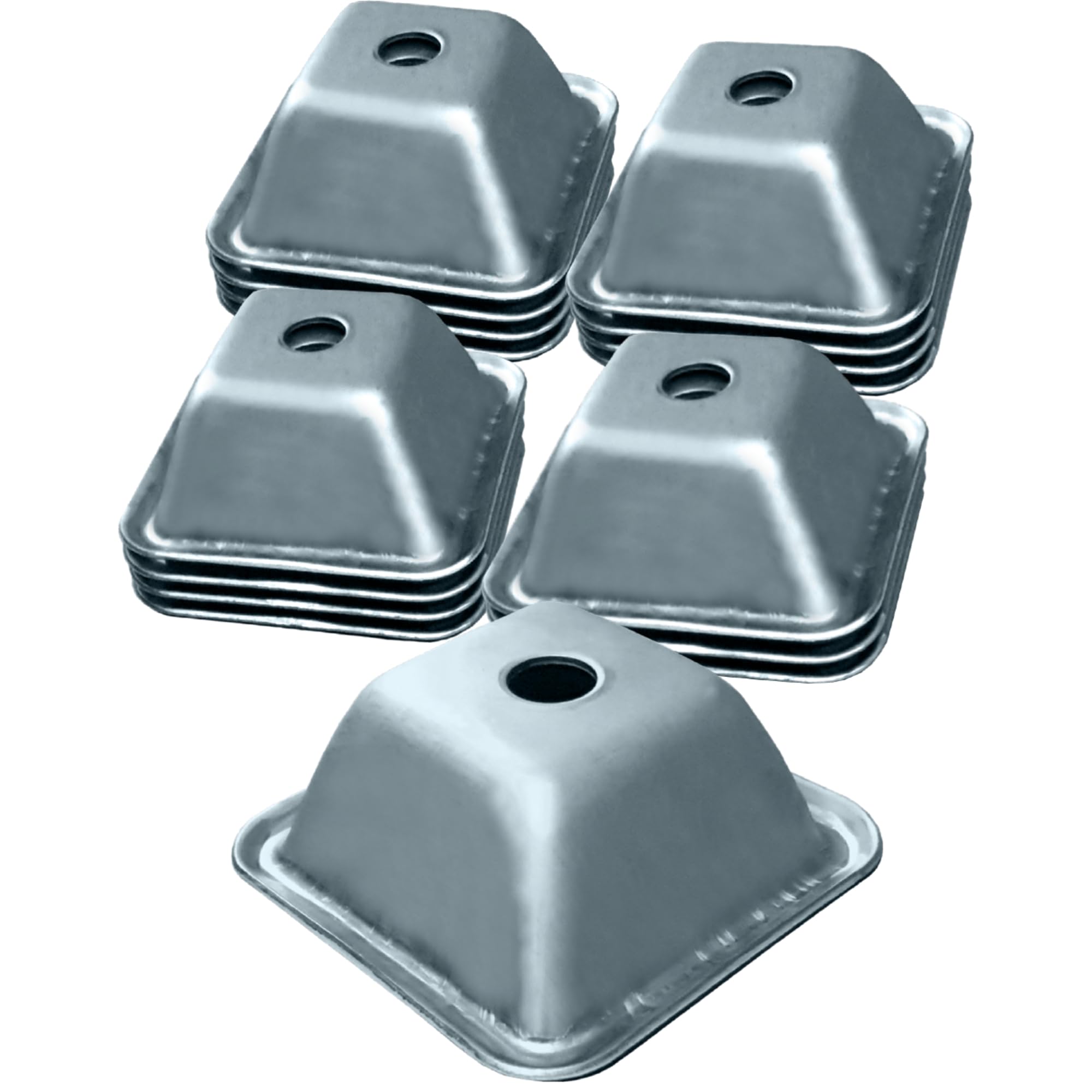 Ketoplastics Silver Pack Of 12 Stillage Feet/Pallet Stacking Feet, Heavy Duty, 2.5Mm Thick