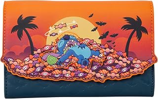 Loungefly Disney: Stitch - Halloween Candy - Bi-Fold Wallet - 7 Card Slots and 1 Clear ID Slot - Collectible Wallets