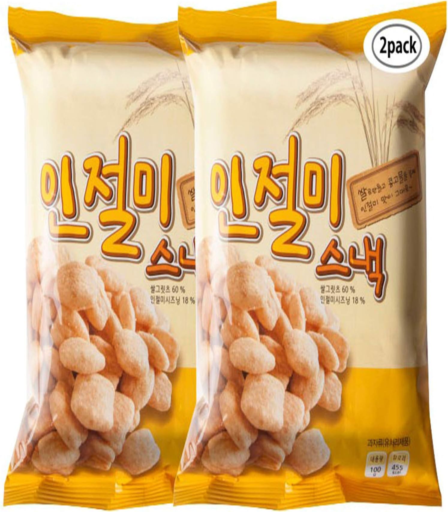 Woori Food Injeolmi Premium Korean Food Rice Cake Korean Snacks 7.05oz(200g) Making with Korean Rice and Not Fry In Oil (Pack of 2) 인절미 스낵