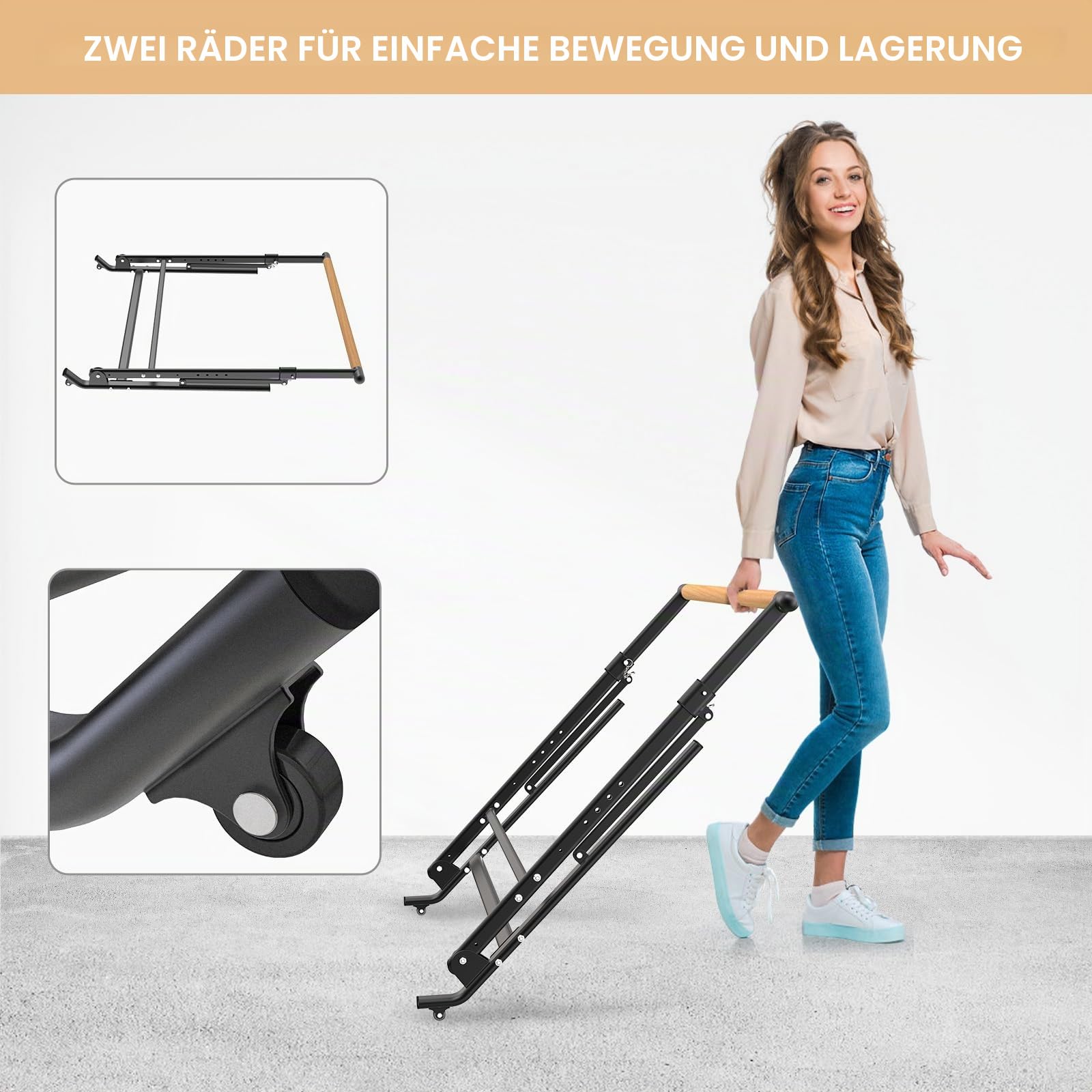 Höhenverstellbare Ballettstange freistehend