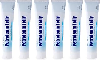 CAREALL Unscented Petroleum Jelly 4oz Tubes (6 Pack) - 100% Pure White Petrolatum USP for Dry Cracked Skin, Lips, Minor Cuts & Burns