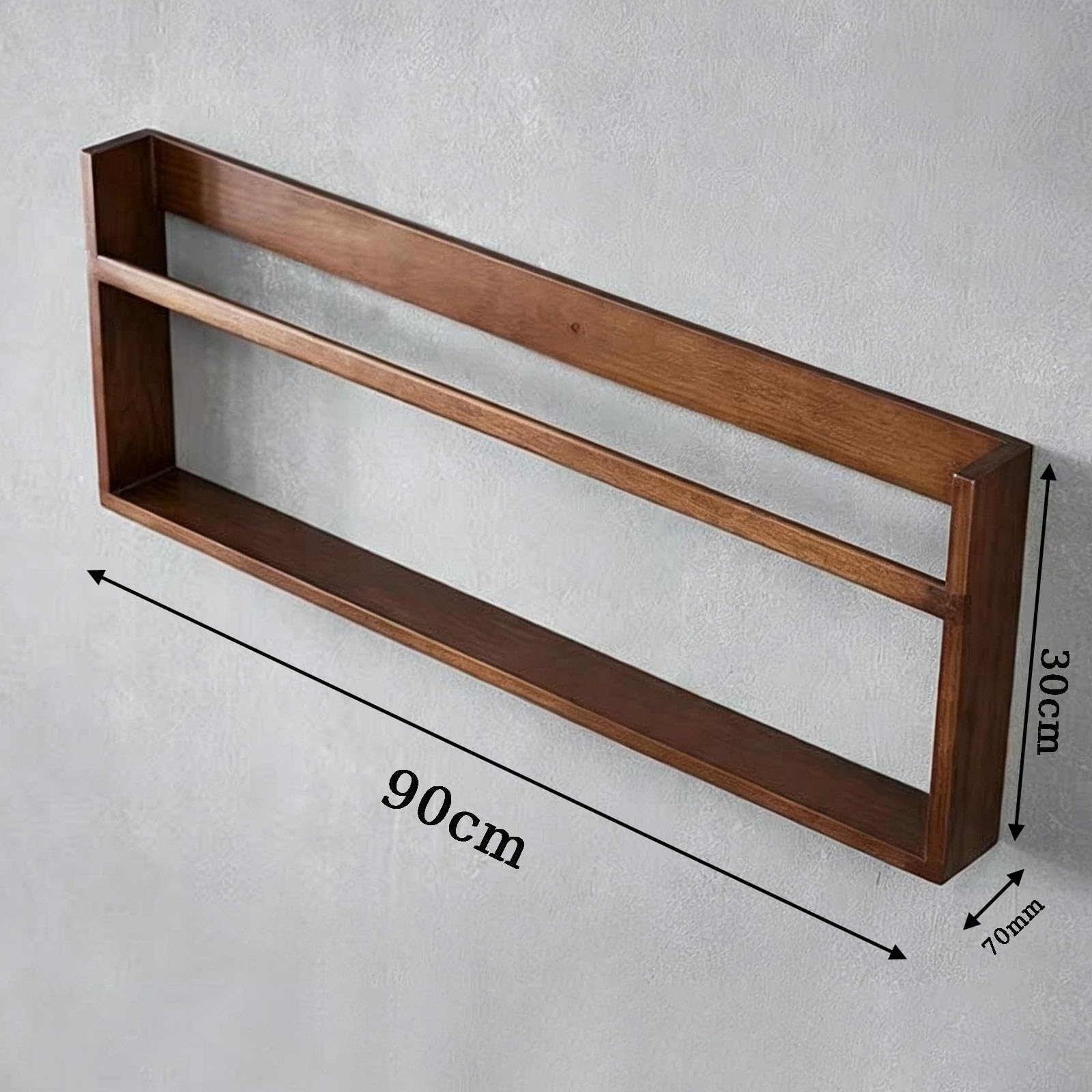 Holz Wandmontierter Zeitschriftenhalter, Akten Organizer | Für Eingangsbereich, Büro, Wohnzimmer, Wartezimmer(Beige,90cm)