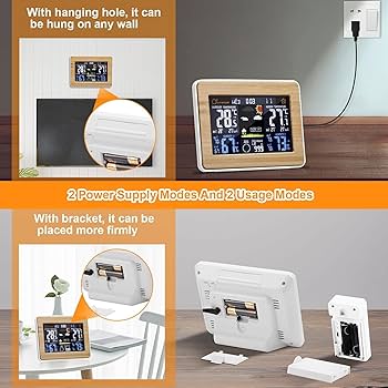 Wireless weather station with color display and remote sensor
