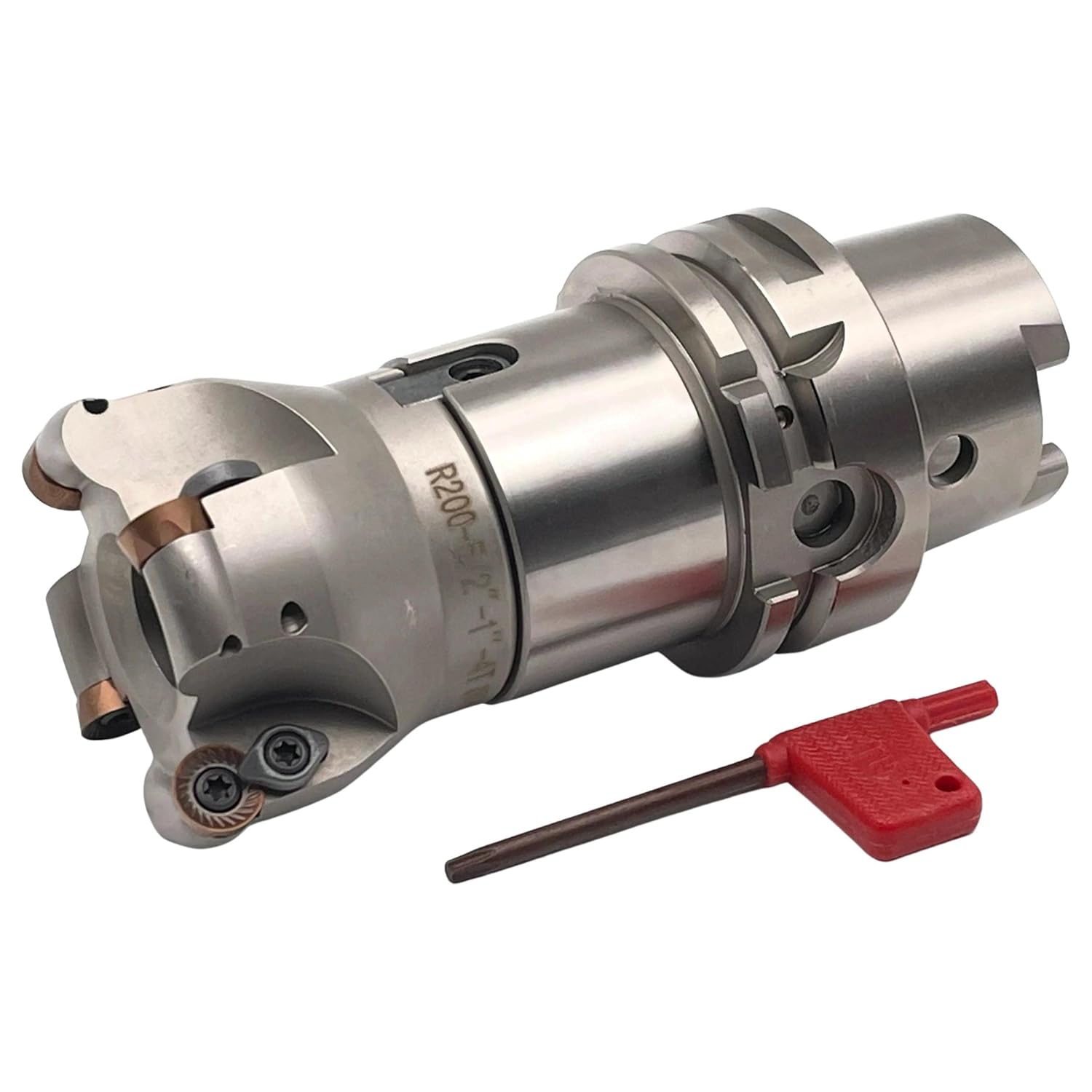 CME 2-1/2" 90° Indexable Face Mill w/ HSK63A Arbor, RCKT1204 Inserts Included, 4 Flutes