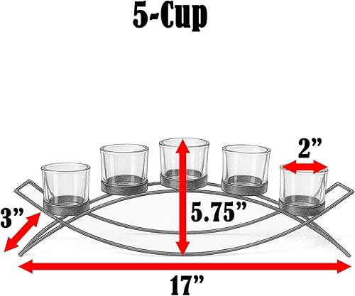 Miniatura 3 de Seraphic - Porta velas arqueado de hierro para centro de mesa