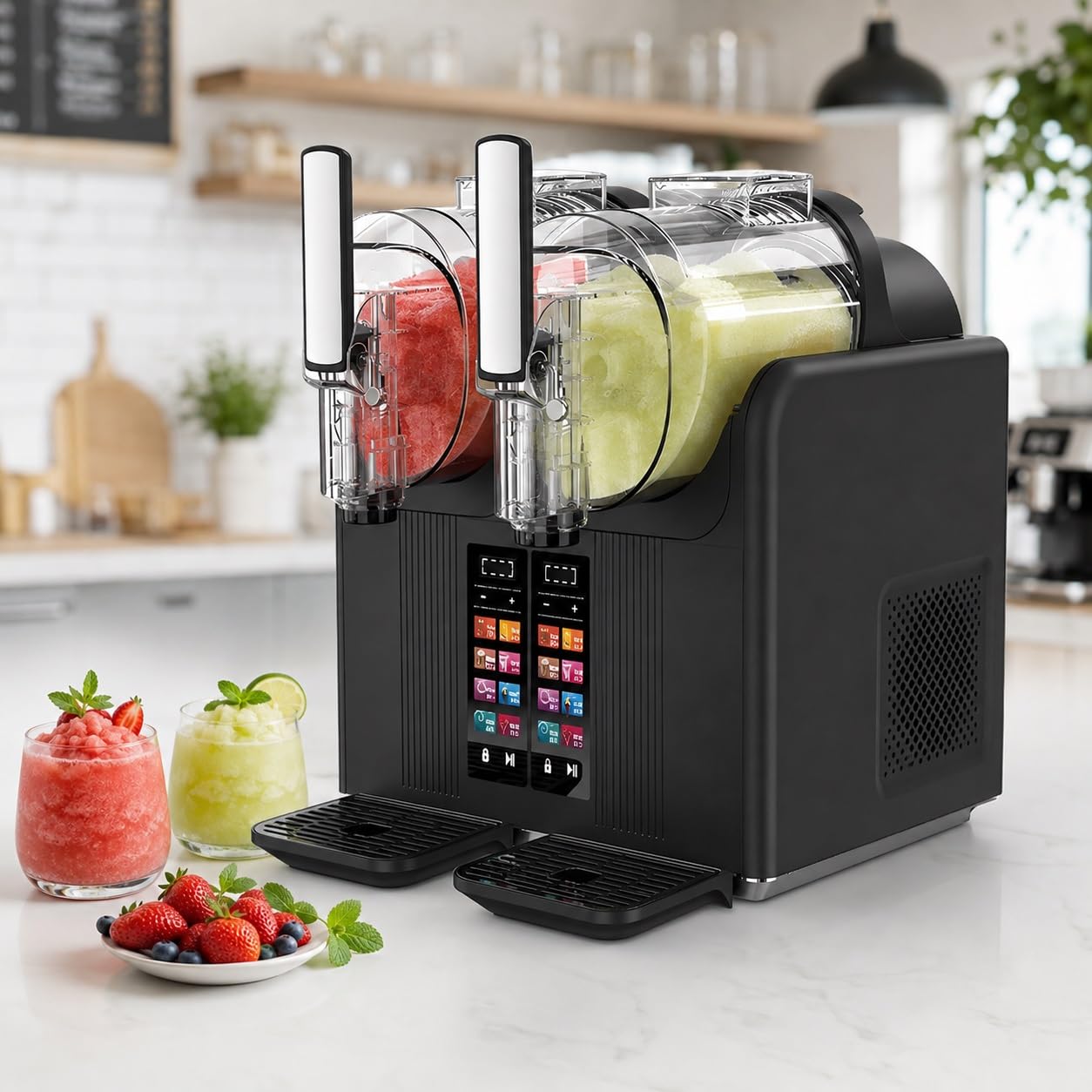 Machine à Granités et Boissons Glacées à Double Cuve, Appareil à Glace