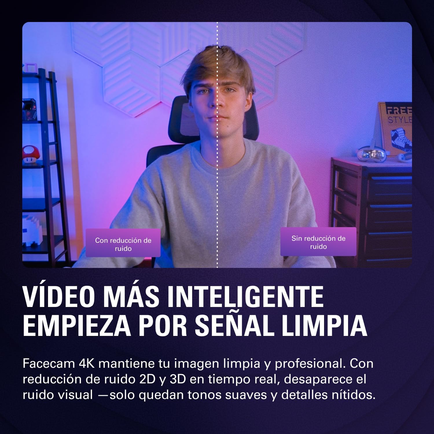 Elgato Facecam 4K – Webcam de Estudio 4K60, Calidad Tipo DSLR a 60 FPS, Compatible con filtros de Lente de 49mm, HDR, vídeo sin comprimir, área de Enfoque optimizada – USB-C para PC y Mac 11
