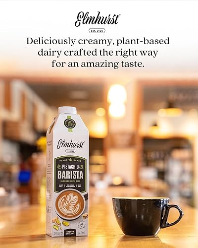 Vista 20 de Elmhurst 1925 Barista Edition Leche de avena, a base de plantas, vegana, 32 onzas (paquete de 6)