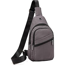 AOSTIHOT Crossbody Small Sling Backpack Sling Bag for Women, Chest Bag Daypack Crossbody for Travel Sport Running Hiking Grey