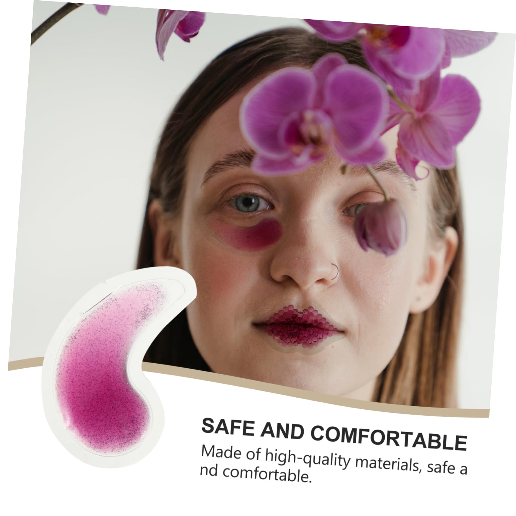 FRCOLOR 9 Pz Di Bellezza Impacco Di Ghiaccio Per Donna Maschera Termica Per Gli Occhi Occhio Termale Per Le Occhiaie Rotonde Viola,porpora Pvc Impacco Caldo e Freddo