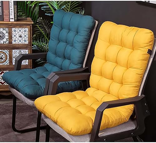 Miniatura 5 de Cojines de una pieza para silla mecedora con lazos, cojín grueso para silla de respaldo alto para sofá individual, cojín para silla de patio al aire