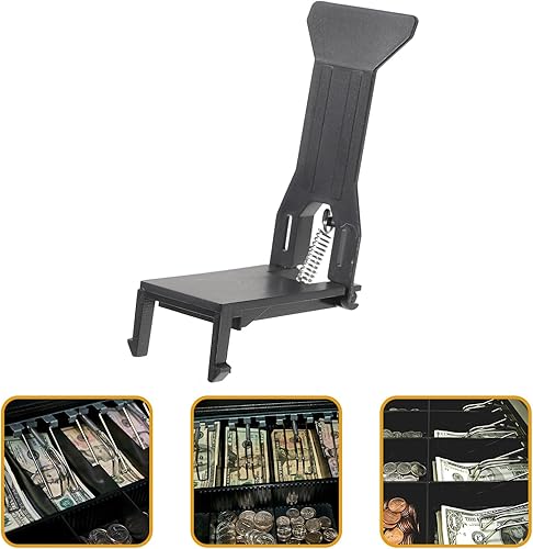 Miniatura 7 de OSALADI 6 clips para bandeja de dinero, caja registradora, cajón, inserción, organizador de dinero, clips de plástico de repuesto para bandeja de