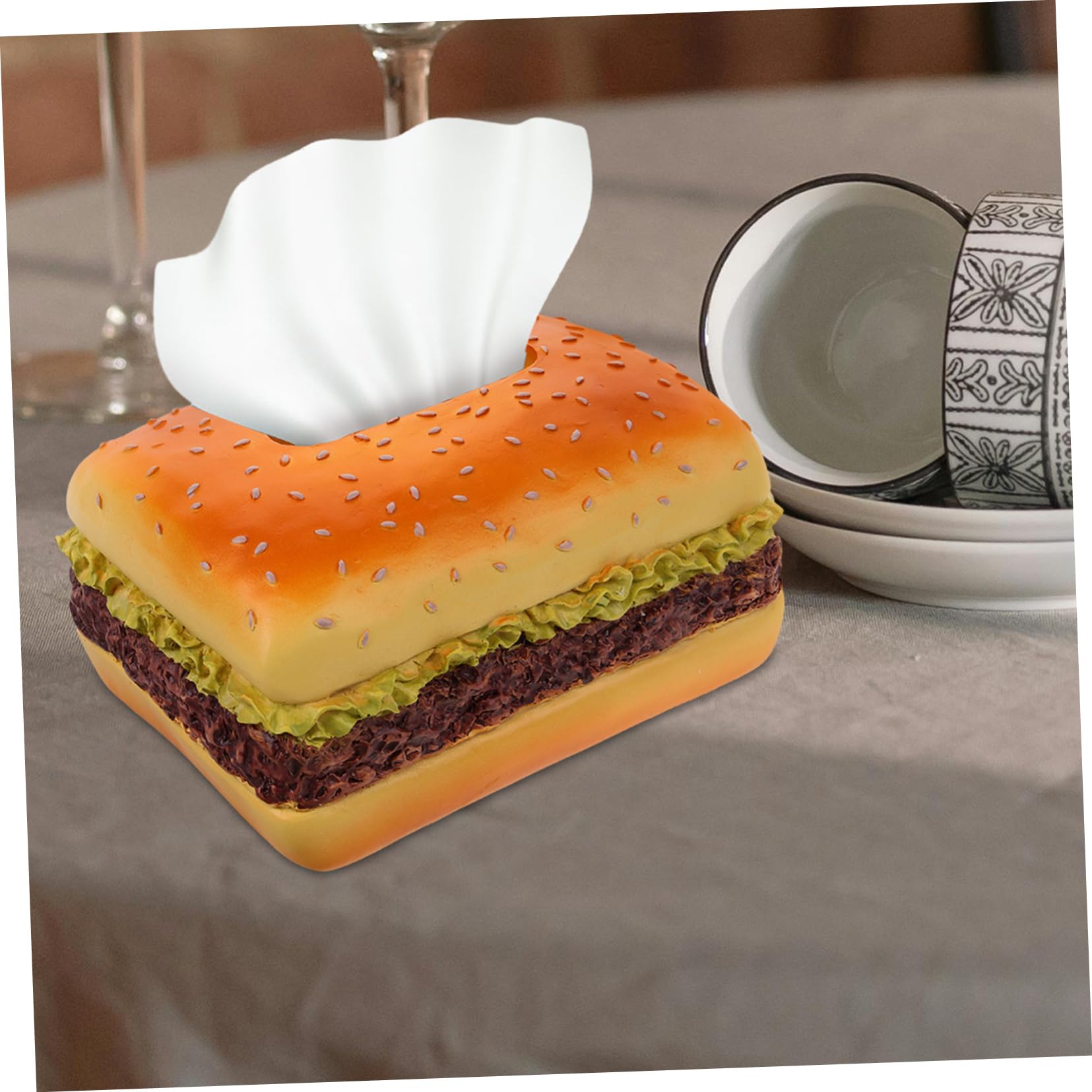 IMIKEYA Lot De 5 Distributeurs De Mouchoirs Amusants En Forme De Hamburger Boîtes À Mouchoirs En Papier