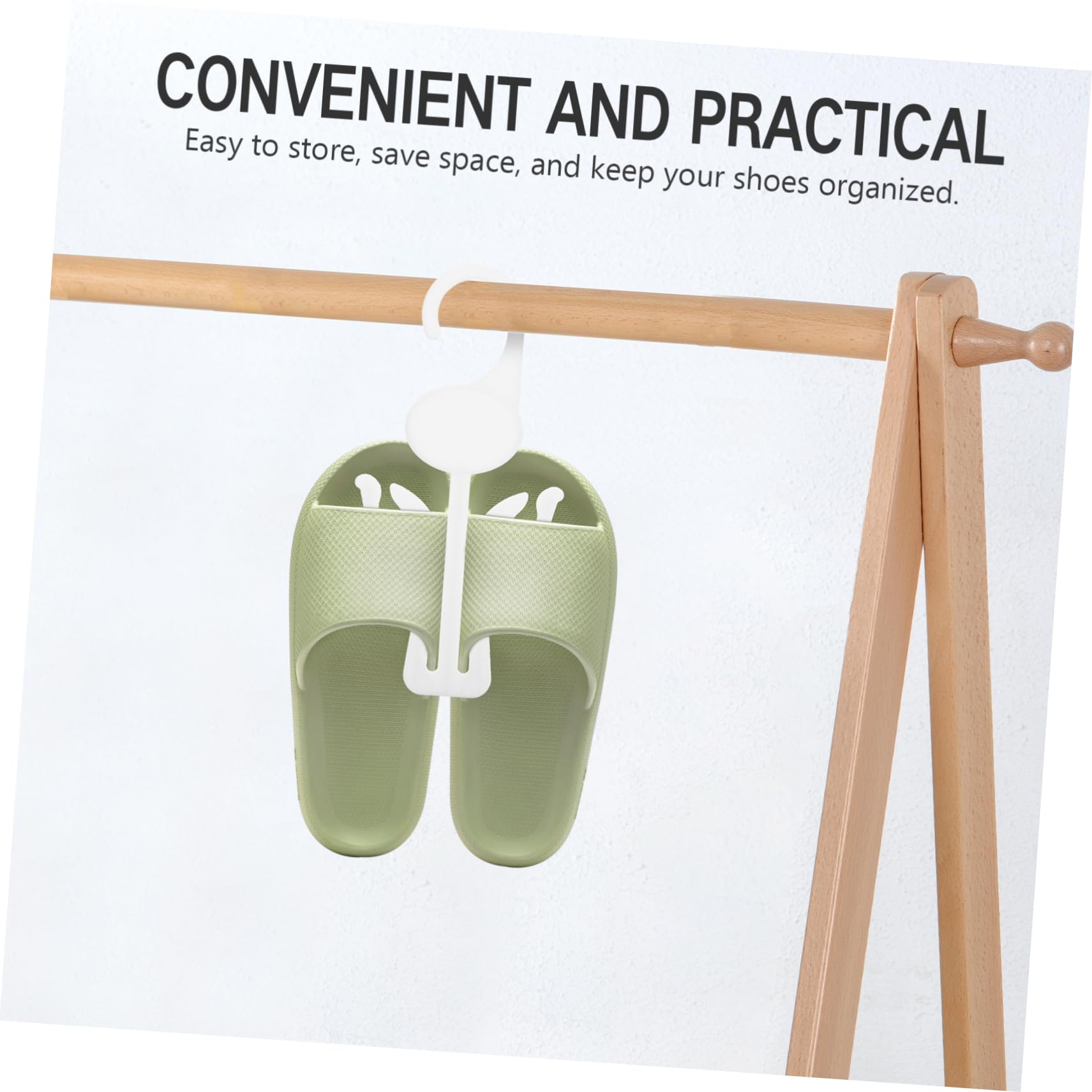 Ganci Doppi Per Scarpe - 8 Pezzi Bianco/Nero Per Appendere Pantofole