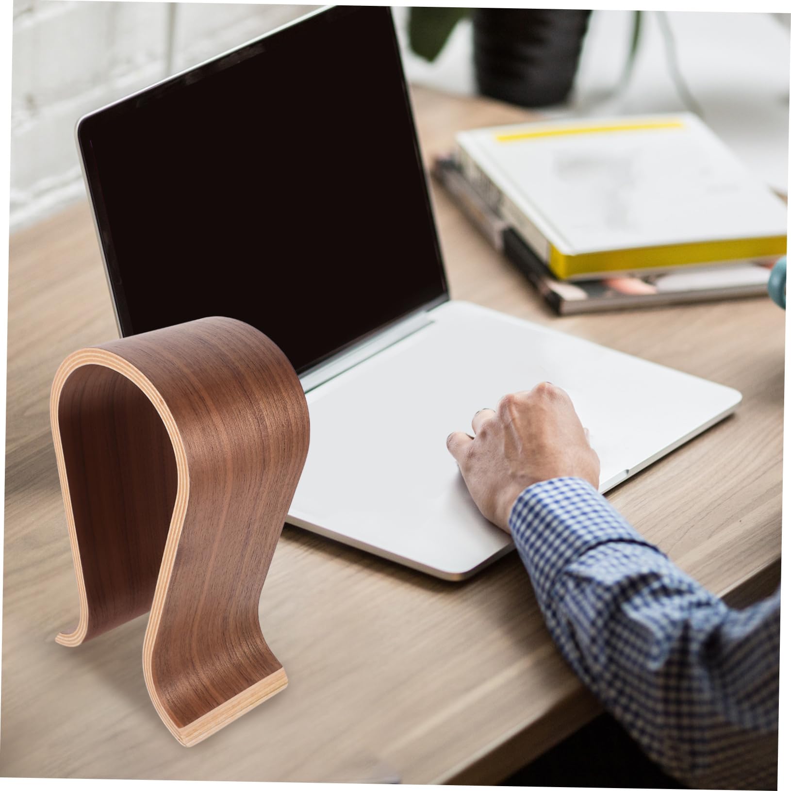 Gadpiparty Soporte para Auriculares Soporte para estantes Auriculares inalambricos para Casco Porta Casco Soporte Auriculares Colgador de Auriculares Estante para Auriculares de Madera Percha