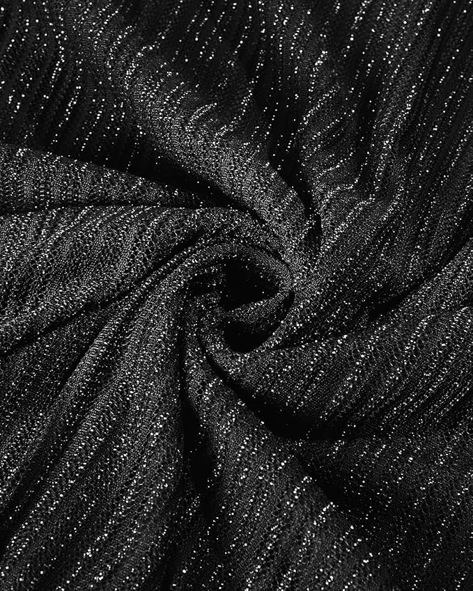 Image of Pinup Fashion Plus Size Formal Evening Glitter Prom Wedding Guest Dress | Silver thread straight knit, v-neck, empire waist, back zipper, a-line, maxi long, perfect for evening party, wedding guest