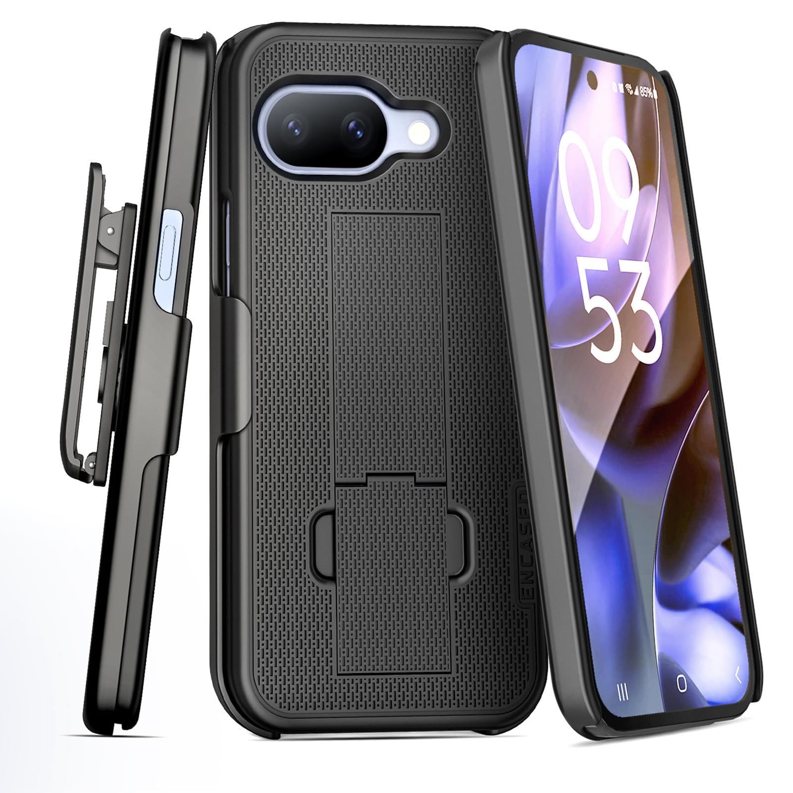 Custodia Da Cintura Encased Per Google Pixel 9/9 Pro - Con Clip Ruotante E Cavalletto Integrato