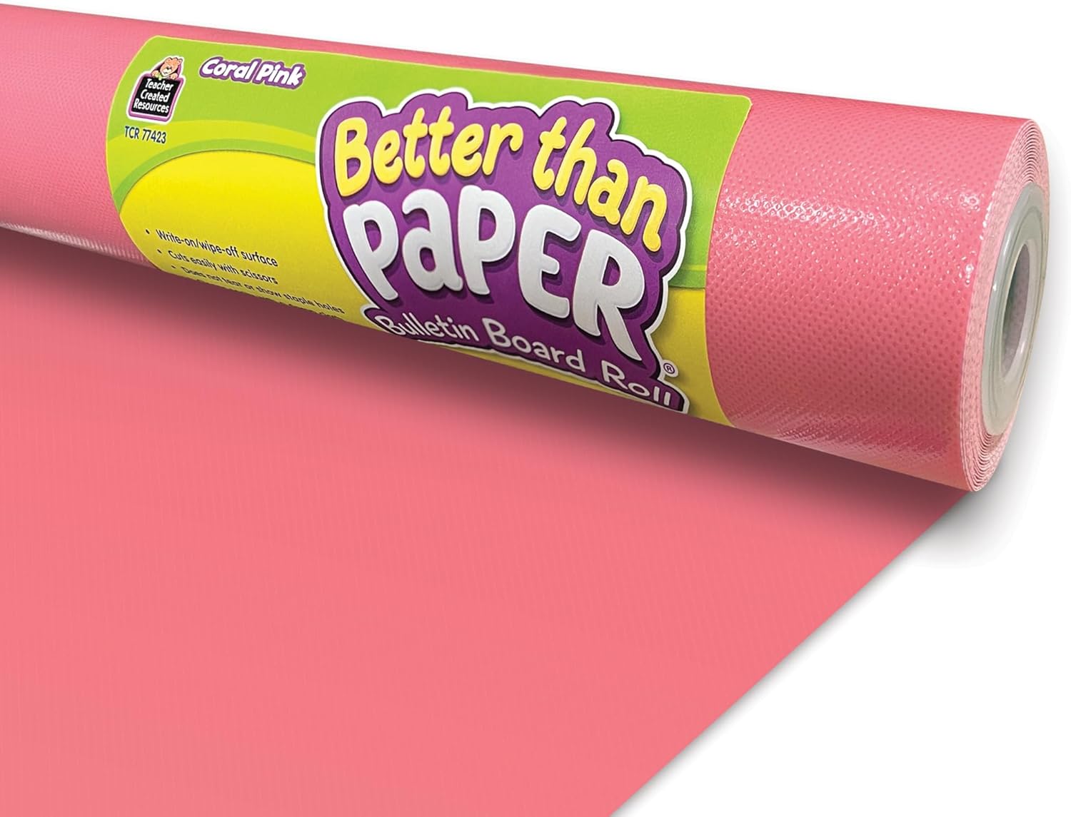 Teacher Created Resources Coral Pink Better Than Paper Bulletin Board Roll (TCR77423)