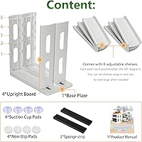 Vista 4 de Spice Rack Organizer 3 tier Seasoning Holder, Pull and Rotated Storage Cabinet for Kitchen Bathroom Countertop 10.8”H x 5.8”W x 10.4”D (Advance Gray)