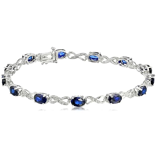 MockWares Collection Blue Sapphire Infinity Bracelet