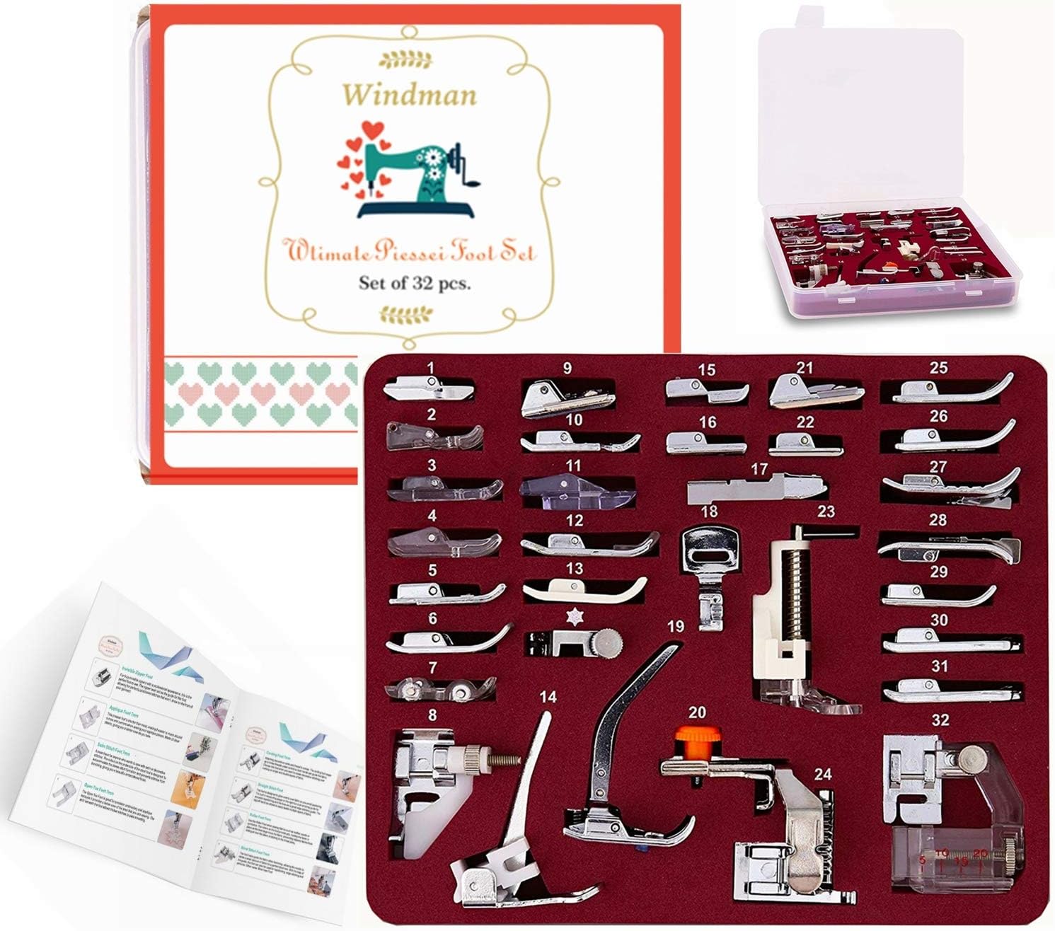 Windman 32Pcs Presser Feet Set
