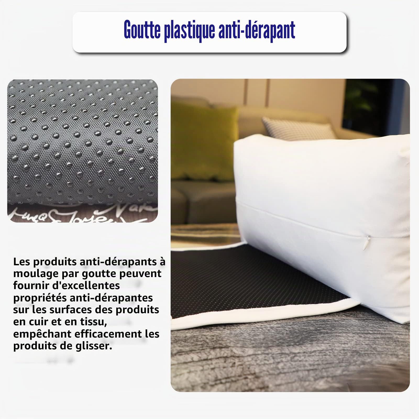 Coussin de tête inclinable en velours avec base antidérapante – Support de cou réglable pour soulager la douleur à la maison, au bureau et en voyage (blanc naturel)