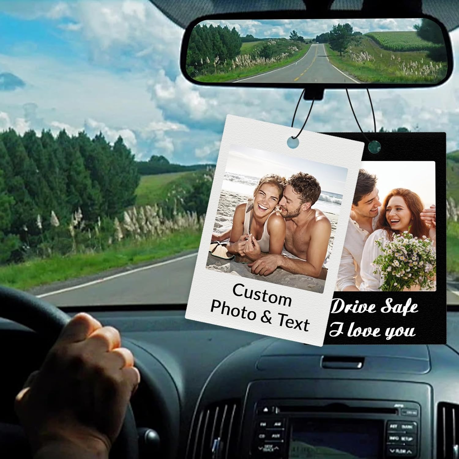 HJX Custom Air Fresheners with Picture, DoubleSided Air